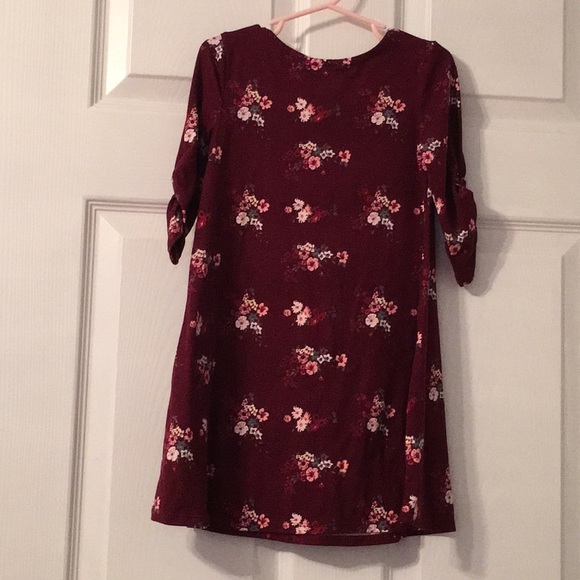 Burgundy floral dress - Picture 2 of 4